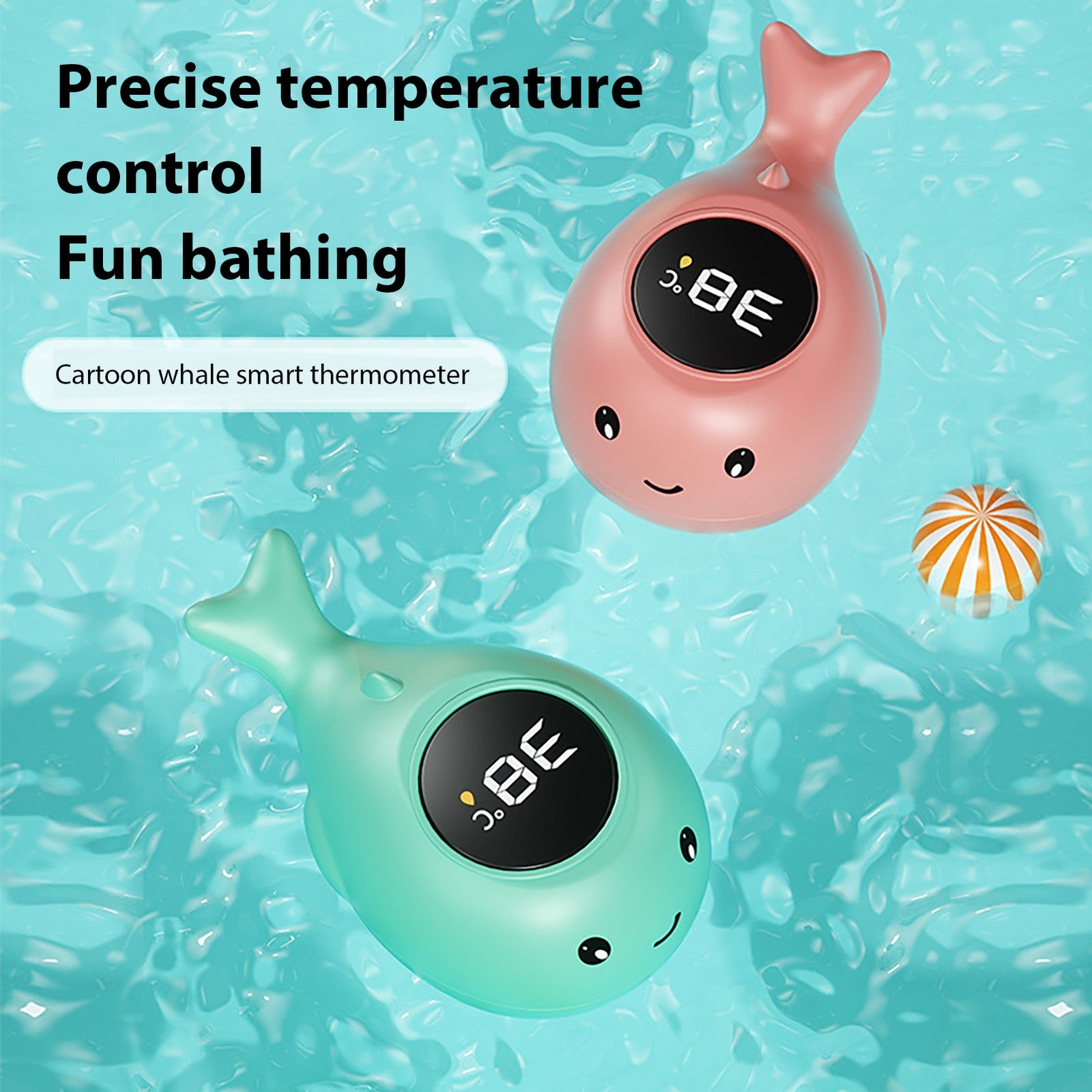 Baby Bath Thermometer LED Floating Toy Bath Tub Baby Safety Water Touch Thermo