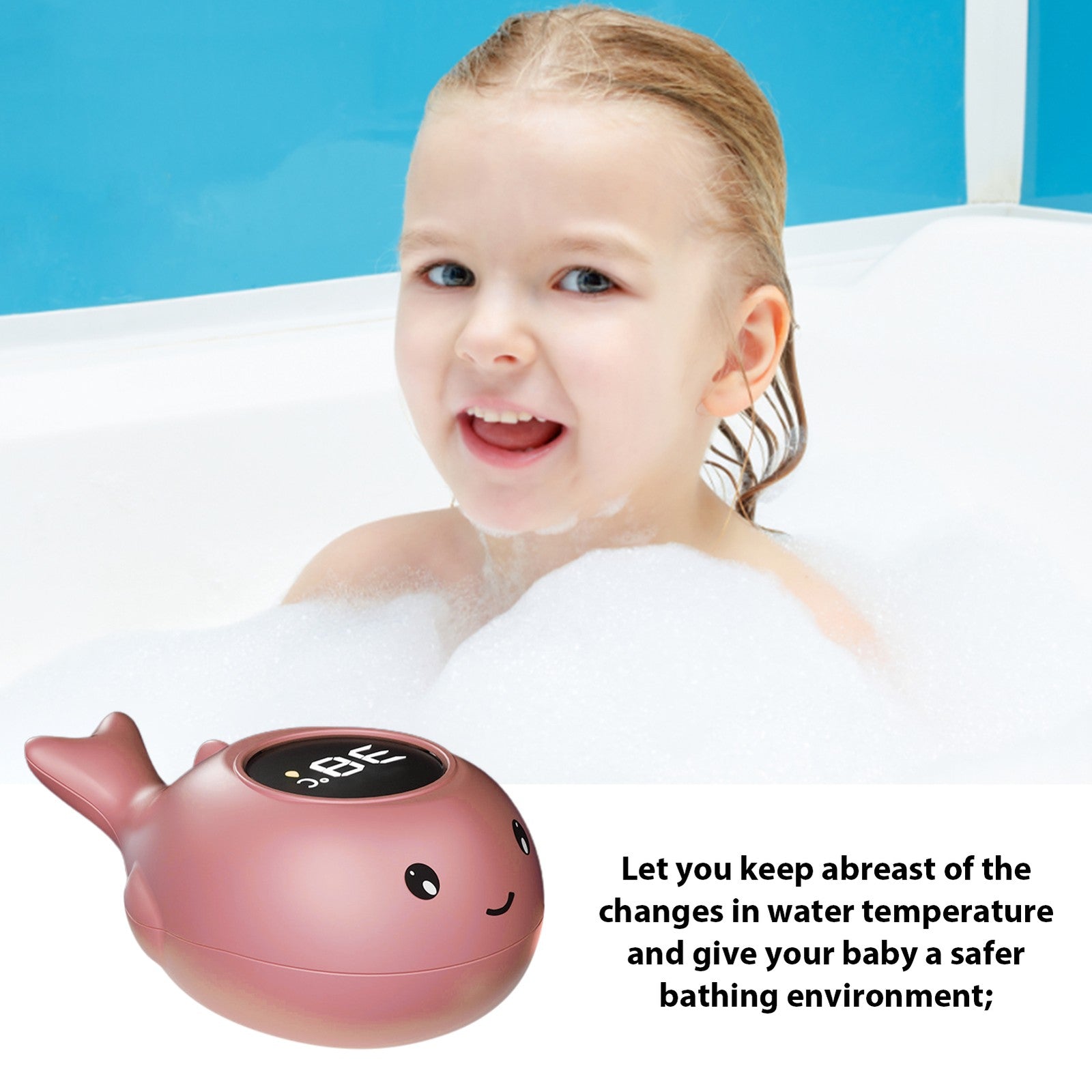 Baby Bath Thermometer LED Floating Toy Bath Tub Baby Safety Water Touch Thermo