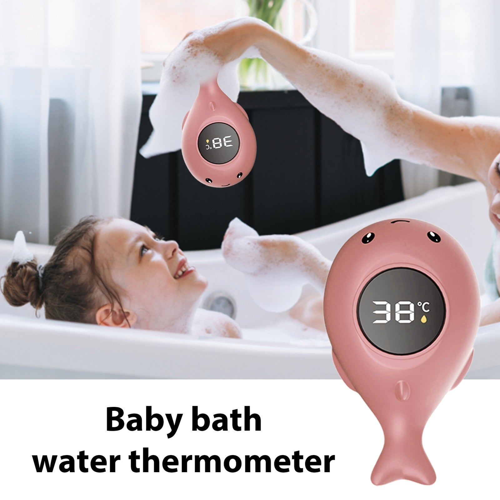Baby Bath Thermometer LED Floating Toy Bath Tub Baby Safety Water Touch Thermo