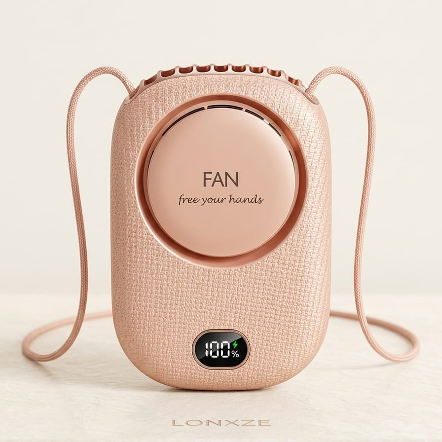 Portable Hanging Neck Fan Mini Cooling Waist Fans Bladeless USB Rechargeable